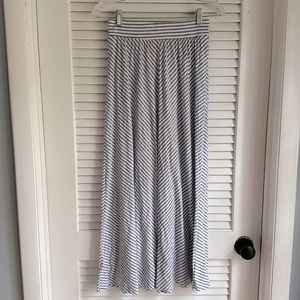 Cherokee Blue & White Chevron Striped Maxi Skirt, Size XL (14-16), EUC
